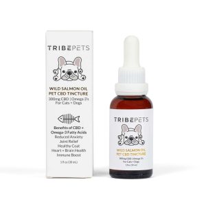 Pet CBD Tincture For Dogs + Cats | 300mg CBD + Wild Salmon Oil