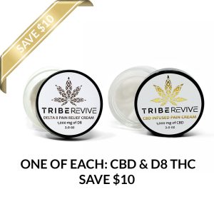 One of Each: D8 THC + CBD Pain Creams | Buy Together + Save $10